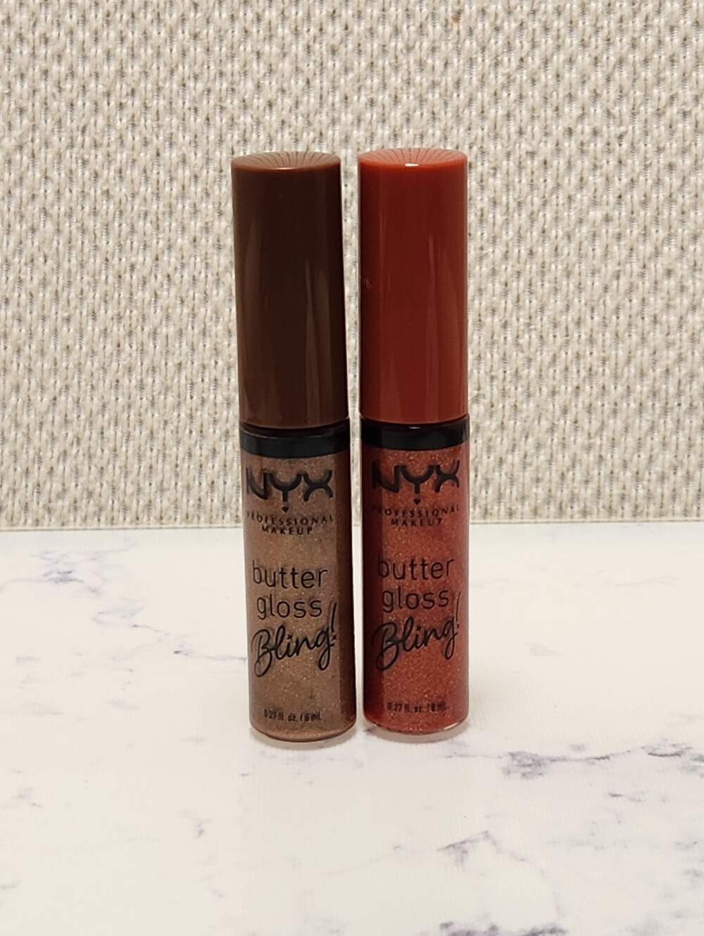 NYX Butter Gloss Bling 06 Shimmer Down & 04 Pay Me In Gold